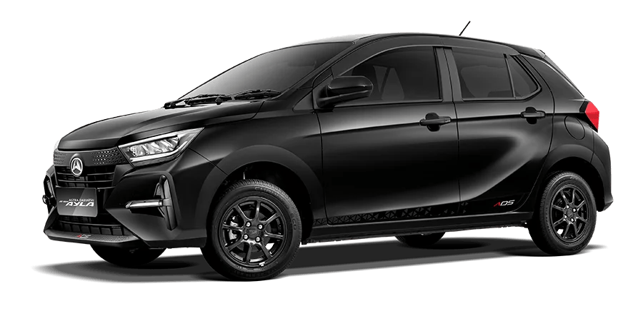 Tampilan depan Daihatsu New Ayla Karawang dengan grille sporty dan lampu LED